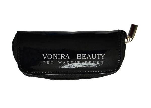 Buy cheap Mini Makeup Brush Bag Cosmetic Pouch Clutch With Zipper For Travel Black from wholesalers
