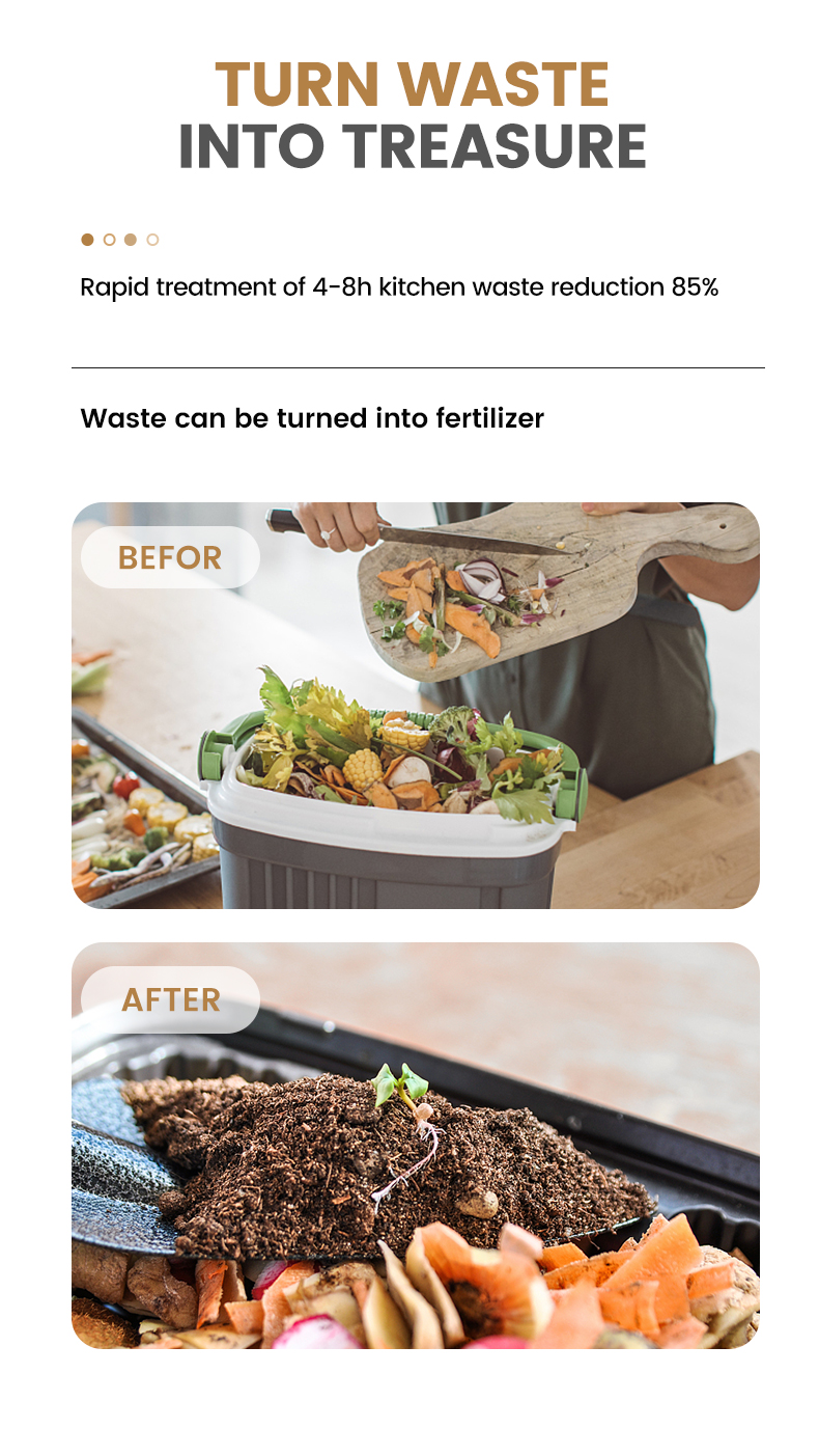 Smart Garbage Disposer Household Kitchen Food Waste Garbage Can Food Waste Composting Waste Disposer Factory Wholesale
