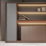 Ceo Office Room Decorations Storage Bookcase Wooden Modern Mdf Bookshelft