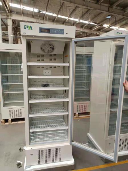 Buy cheap Real Force Air Cooling Biomedical Pharmaceutical Grade Refrigerator Freezers 315L With Glass Door from wholesalers