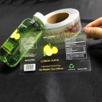Custom Vinyl Clear Transparent Label Sticker Matte Beverage Water Juice