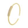 Buy cheap Zircon 18k Gold Plated Bangles Custom Name Gold Plated Initial Bracelet from wholesalers