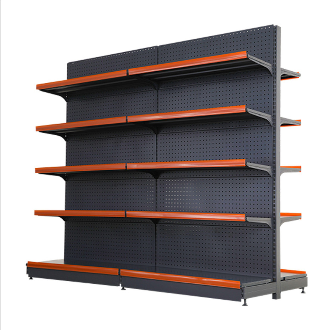 1350mm 80kg Adjustable Sheet Metal Storage Black Metal Rack Shelf System 1.5mm Panel