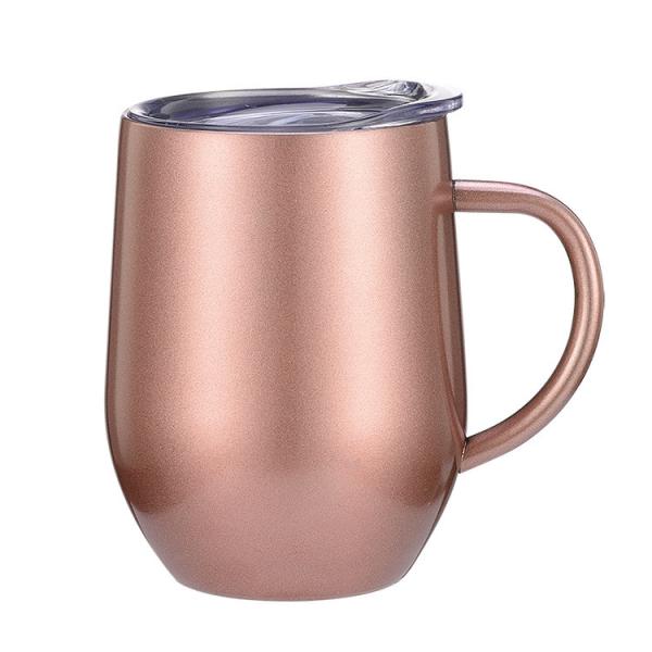 Buy cheap 12oz Double Wall Stainless Steel Vacuum Flask Eggshell Coffee Tumbler from wholesalers