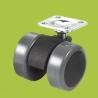 Buy cheap double wheels top swivel plate casters ,PVC PA caster wheel 35mm from wholesalers