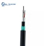 Underground G652D Single Mode Outdoor Fiber Cable Double Jacket Armored PE