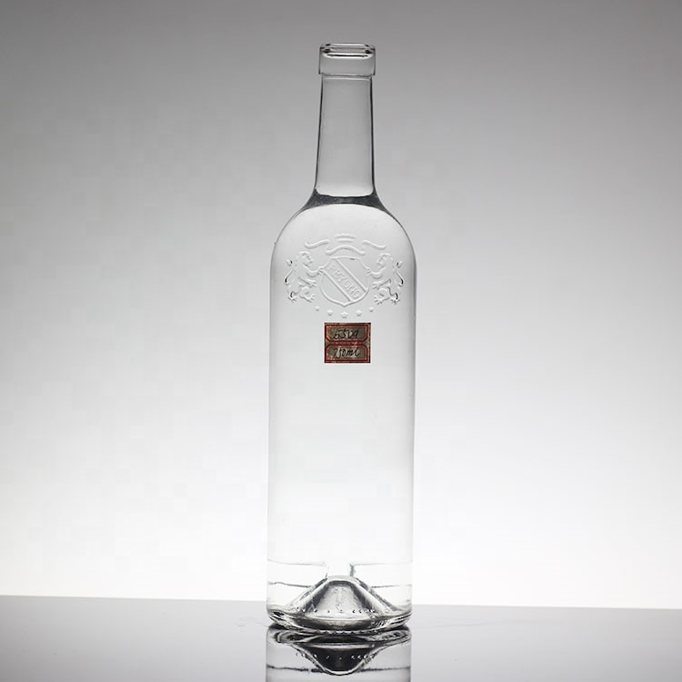 1 Liter Glass Bottle With Rubber Stopper For Liquor With Screen Printing