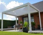Rainproof Outdoor Garden Gazebo 6063 T5 Aluminum Pergola 2.5m With Louvered Roof