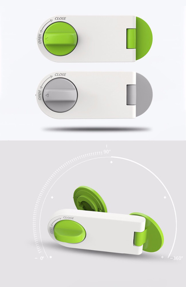 Double Sides Adhesive Tape Baby Safety Window Locks Adjustable Locks ABS Material