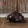 Buy cheap Business Genuine Leather Belt With Zinc Alloy Buckle 100cm Length Brown from wholesalers