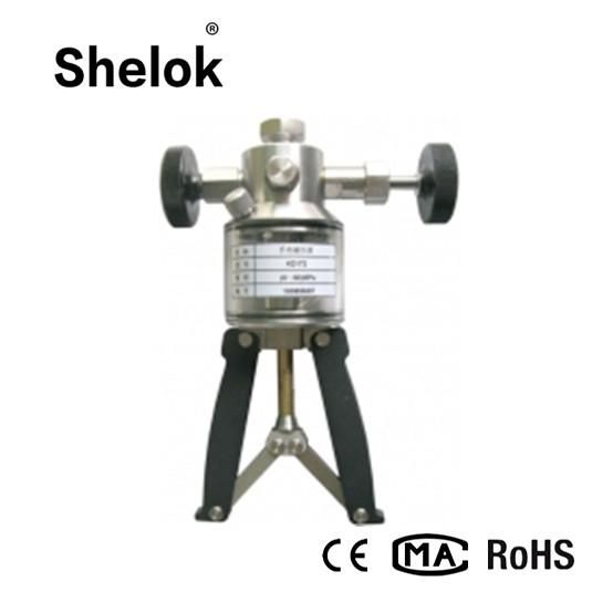 Buy cheap High pressure hydraulic 0-60Mpa oil hand pump pressure tester calibration machine from wholesalers