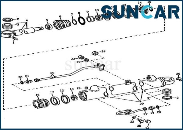 Buy cheap Excavator 690B JOHN DEERE AR105309 Boom Repair Seal Kit Cylinder Service Kits from wholesalers