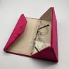 Buy cheap Velvet Exteriors Pink Eco Sustainable Glasses Case With Magnet Button Flap from wholesalers