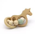 Wooden Baby Teething Toy-Teether Nursing Bracelet Silicone Teething Beads-Food