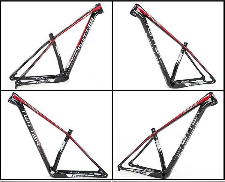Storm 2.0 27.5er Carbon Fiber MTB Frame Red With 142 Thru Axle