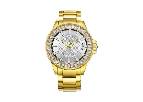 Buy cheap OEM Men Quartz Stainless Steel Designer Watches Solid Band IP Gold Plating from wholesalers