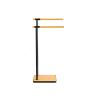 Buy cheap Modern Matt Black Bathroom Towel Holder , Metal Free Standing Towel Rack from wholesalers