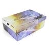 Buy cheap Purple Color Print Empty Corrugated Cardboard Shoe Display Box Luxury Foldable Design from wholesalers