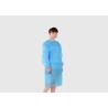 Buy cheap Anti Bacterial Blue Disposable Overalls Ultrasonic Seams Plastic Isolation Gowns from wholesalers