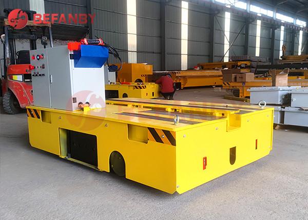 Buy cheap Electric Flatbed Cargo Trackless Transfer Cart 20T Heavy Duty Platform Trolley from wholesalers
