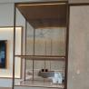 Buy cheap Glamorous 5 black tempered glass gold stainless steel shelving 304 316 from wholesalers