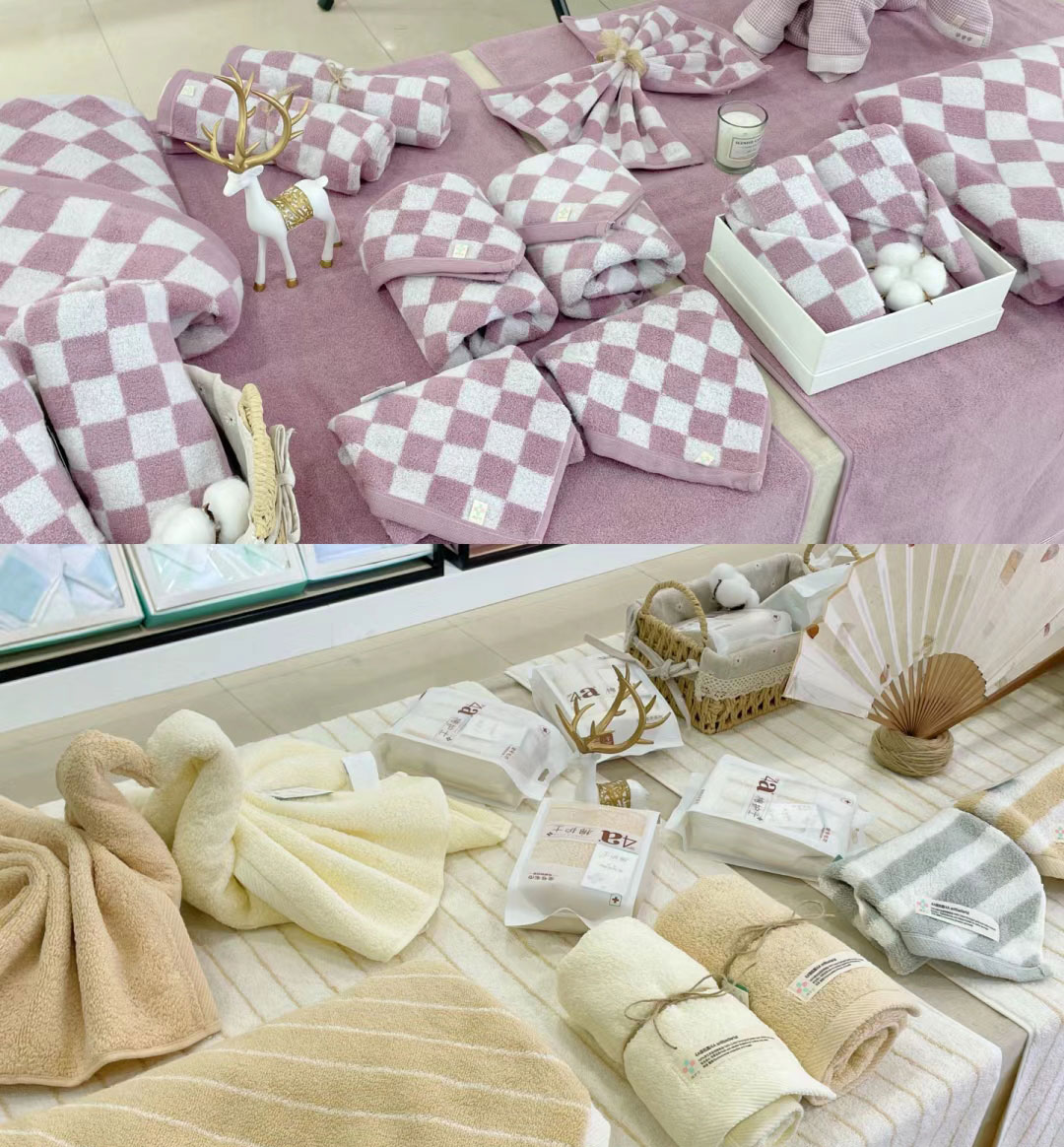 Polyester Rectangle Towel Set for Hotel Bathroom 2024 Design Trending 35*75cm 70*140cm