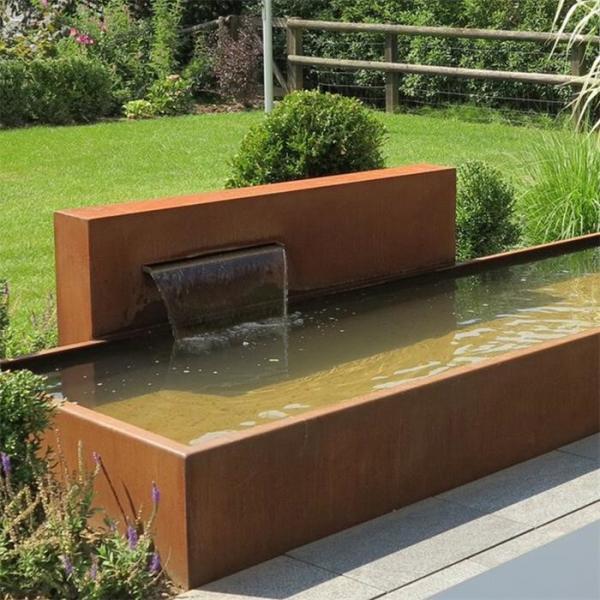 Buy cheap Landscape Pond Wall Corten Steel Water Feature Corten Water Blade from wholesalers