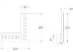 Bathroom Shower Room L-Shape Floor Drain Multi-Specification Brushed Sus304