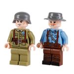 WW2 military British USA German soldier mini figure building block compatible