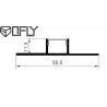 Buy cheap 55*11mm LED Light Ceiling Light Suspension Kit Wall Mounted Aluminium Alloy from wholesalers