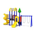 Kids Outdoor Playground Backyard Slide SS 304 Plastic Commercial Equipment