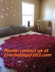 Handmade crochet rug,Acrylic blanket knit carchet,Hand knit blanket
