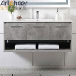 Modern Quartz Counter Top Vanity Combo Midcentury Bathroom Vanity Cabinets for