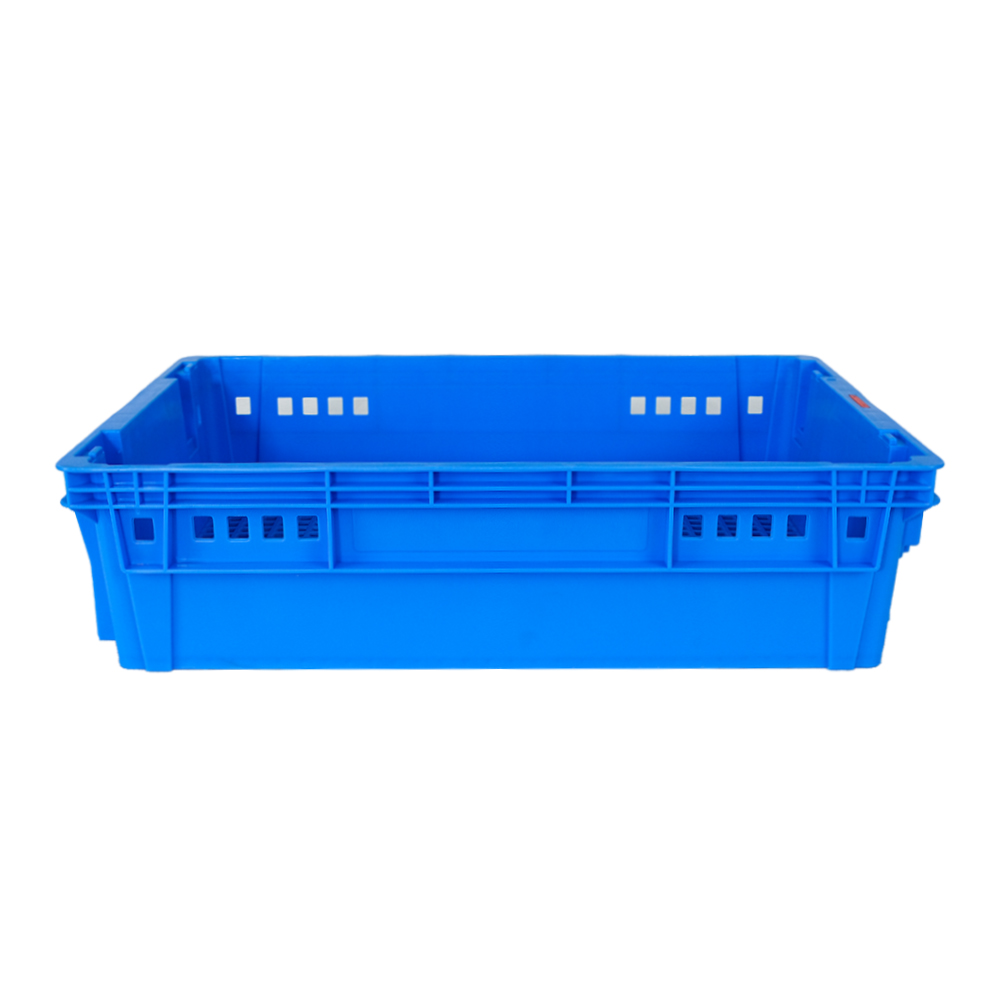 Bread Moving Plastic Storage Basket with Mesh Food Grade Plastic Crate Stackable