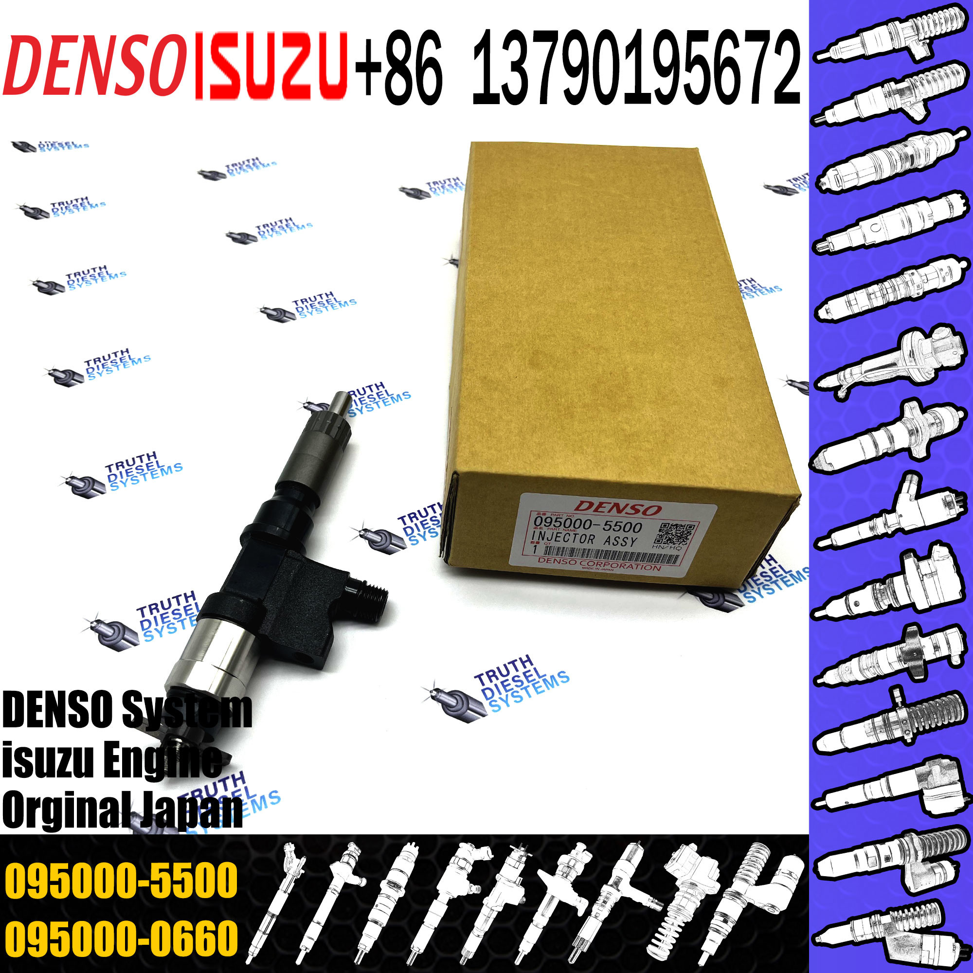 Common Rail Injector 095000-5504 095000-5500 for 4HL1 6HL1 Engine