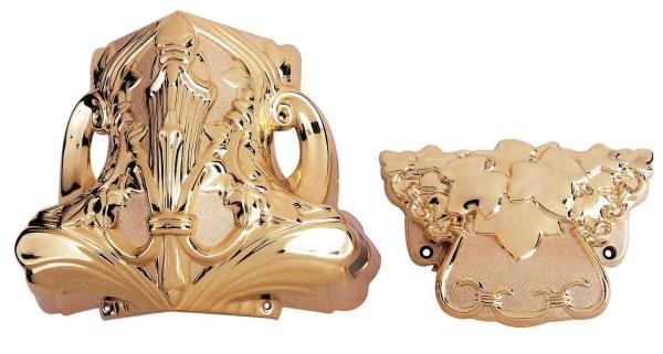 Buy cheap Copper Color Coffin Decoration , Coffins And Caskets Accessories Supplied In Set from wholesalers