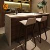 Buy cheap ISO Contemporary Coffee Bar Counter Acrylic Solid Surface L Shaped Bar Counter from wholesalers