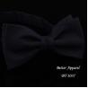 Buy cheap solid black 100% polyester pre-bow tie for business man from wholesalers