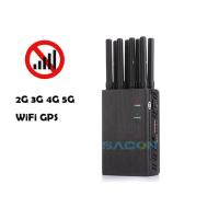 Buy cheap WiFi 2.4G 5.8G GPS 2G 3G 4G 8 Bands Portable Mobile Signal Jammer product