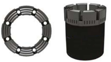 Black Sand Profile Diamond Core Bit , Impregnated Diamond Bit High Reliability