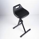 Black Polyurethane Seat Stand Stool Herringbone Fixed Foot Support Work Chair