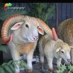 Blue 110v Animatronic Sheep Simulated Animals For Animal Exhibitions