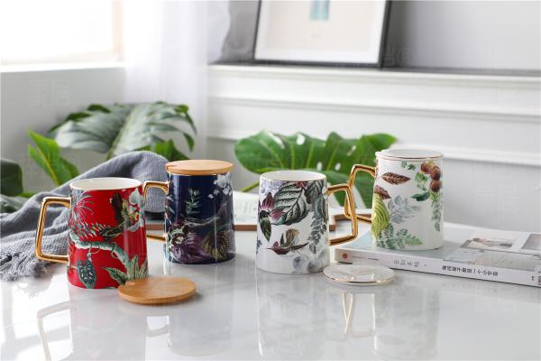 Buy cheap LFGB Dishwasher Safe 11oz Beverage Art Porcelain Tea Mugs from wholesalers