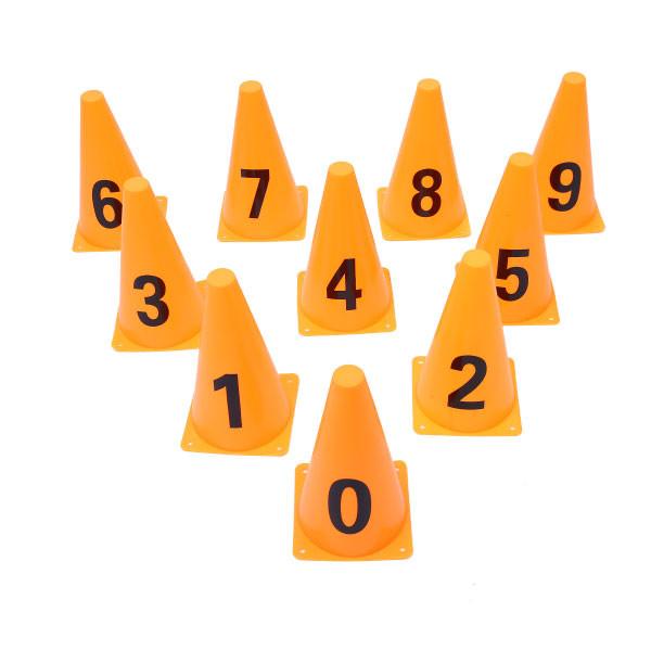 Buy cheap 23cm Orange Training Cones , Digital Sign Barrel Small Football Cones from wholesalers