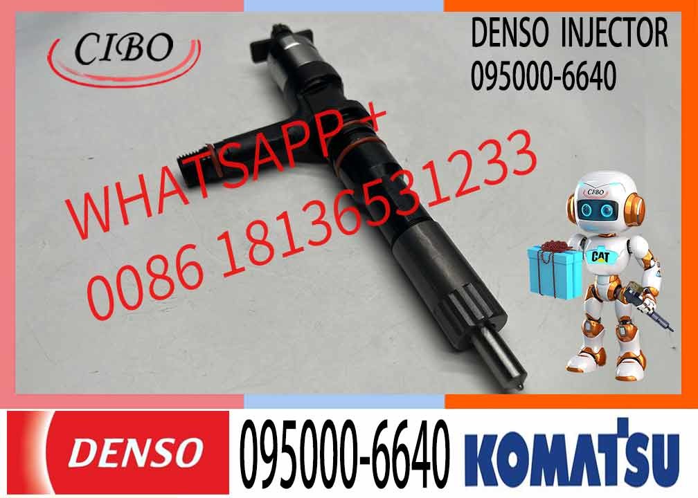 High Quality Diesel Fuel Injector 095000-6640 Common Rail Injection Nozzle 6251-11-3200 For KOMATSU SAA6D125E-5