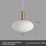 Modern Pendant Lights Gray Glass Led Nordic Restaurant Hanging Lighting(WH-GP-42