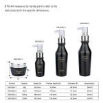 50g 50ml 100ml Cosmetic Packaging Bottle Matte Black With Pump Dispenser