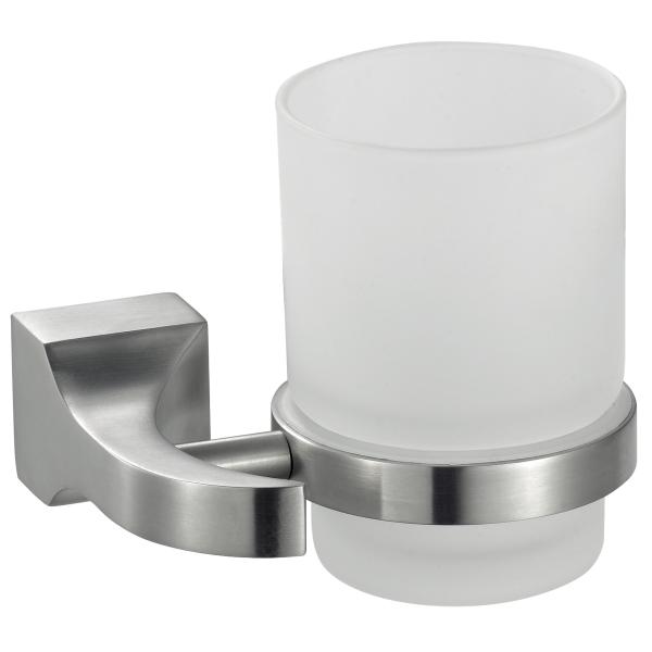 Buy cheap Europe Style Glass SS304 Single Toothbrush Cup Holder For Shower Room from wholesalers
