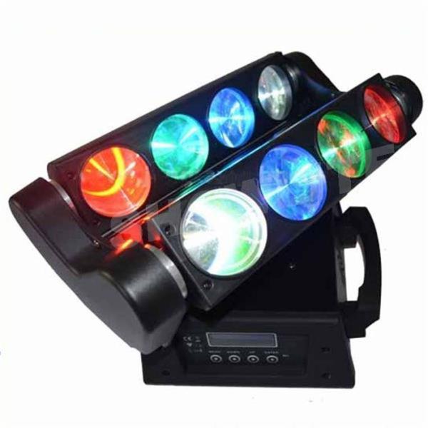 Eight Eyes Mini Spider Led Moving Head Light 12W RGBW Stage Sharpy Light led bar