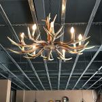 Deer horn chandelier for Coffee Shop Bedroom Living room Lighting Fixtures (WH